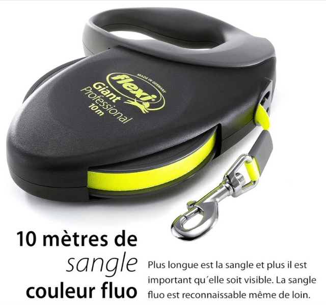 Laisse enrouleur Flexi 10m avec système de freinage